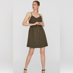 Vero Moda Green Spaghetti Strap Sundress